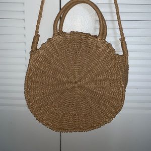 Light brown woven purse